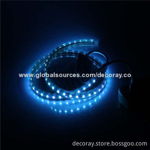 RGB high-voltage SMD flexible LED strip, SMD 3528, AC220V leads,lifespan 30,000hrs/skid-proof/60 LEDNew